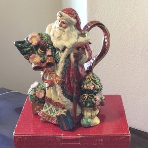 Fitz and Floyd #19/344 X-Mas Wreath Santa Pitcher